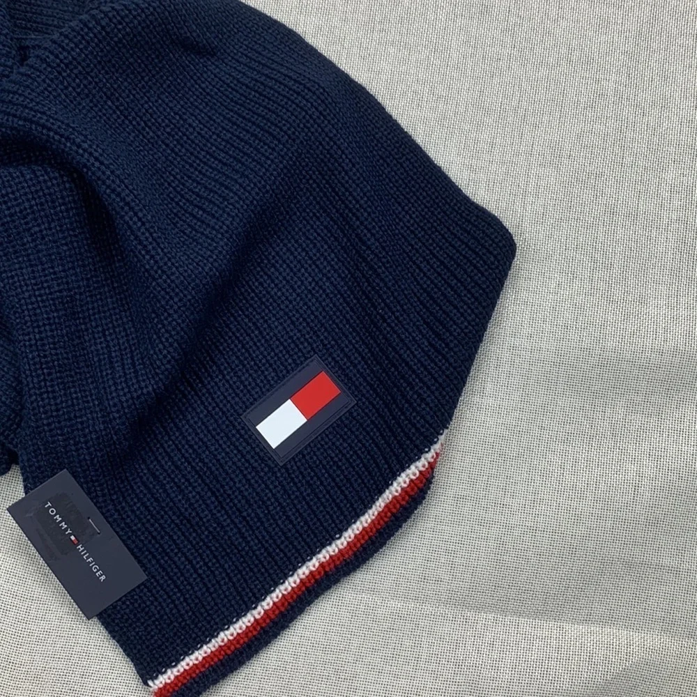 Tommy Hilfiger Navy Winter Scarf One Size